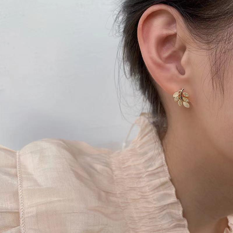 Leaf Stud Earrings for Women - Leaf Shape Earrings for Daily Wear