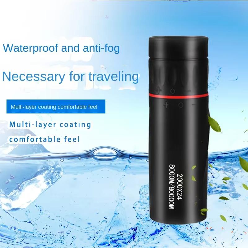 2000x24 HD Monocular Telescope Mini Portable for Outdoor Enthusiasts Mobile Phone Telescope with Holder for Camping Hunting