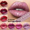Gliter Metallic Lip Gloss Makeup Shimmer Lipstick Long Lasting Matte Liquid Lipstick Red Lip Gloss