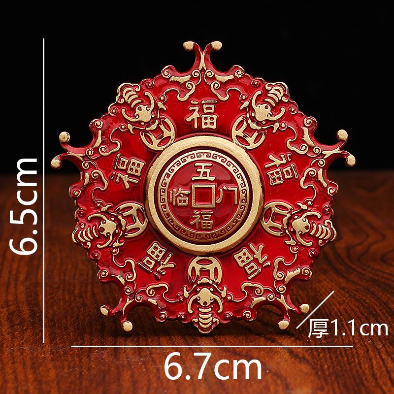 

Латунные рули Wufu поворачиваются, приходят и уходят, подвеска в виде летучей мыши, маленькое украшение из чистой меди, Wufu посылают богатство и играют