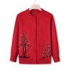 Mittelalterliche und alte Herbststrickpullover-Cardigan-Oberteile Damen ältere Mutter Herbstpulloverjacke Oma-Kleidung