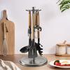 Countertop Rotating Utensil Holder | Kitchen Utensil Holder, Kitchen Tabletop Dish Organizer Holder, Spaghetti Server with Swivel Hook