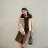European and American temperament removable wool collar cotton-padded coat short women's winter new loose thickened warm jacket