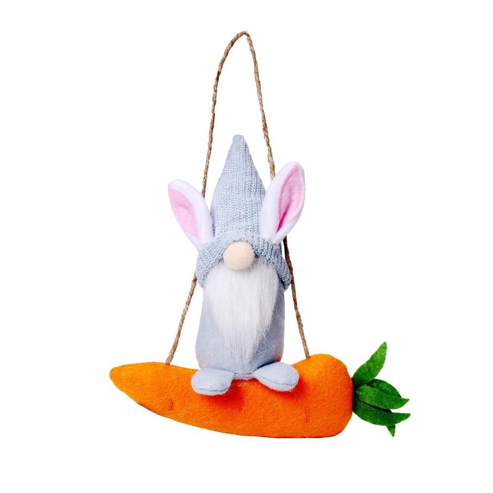 Plush Rabbit Gnome Ornament Colorful Faceless Plush Doll Farmhouse Rabbit Doll Toy  Easter Holiday