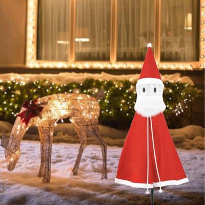 Adornos navideños de Papá Noel para exteriores, decoración iluminada con estaca, jardín versátil