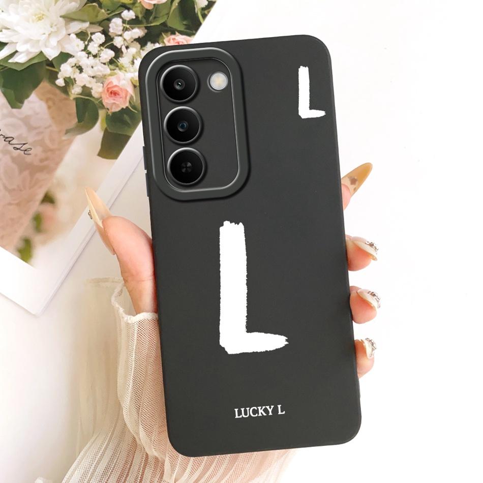 For Realme C83 Lucky Initial Letter Phone Case For Realme C83 C 83 5G Soft Silicone Cases Bumpers