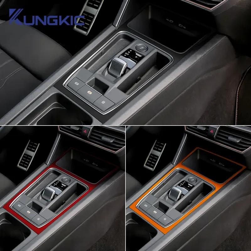 Top Suede Trim Sticker For Seat Leon MK4 Cupra Leon Cupra Formentor 2024 Automatic Manual Car Gear Shift