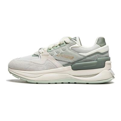 Li Ning 001 Chuxin V2 Fashion Comfortable Durable Lightweight Low Top Casual Shoes Women Casual Shoes Gray Green AGCU064-3