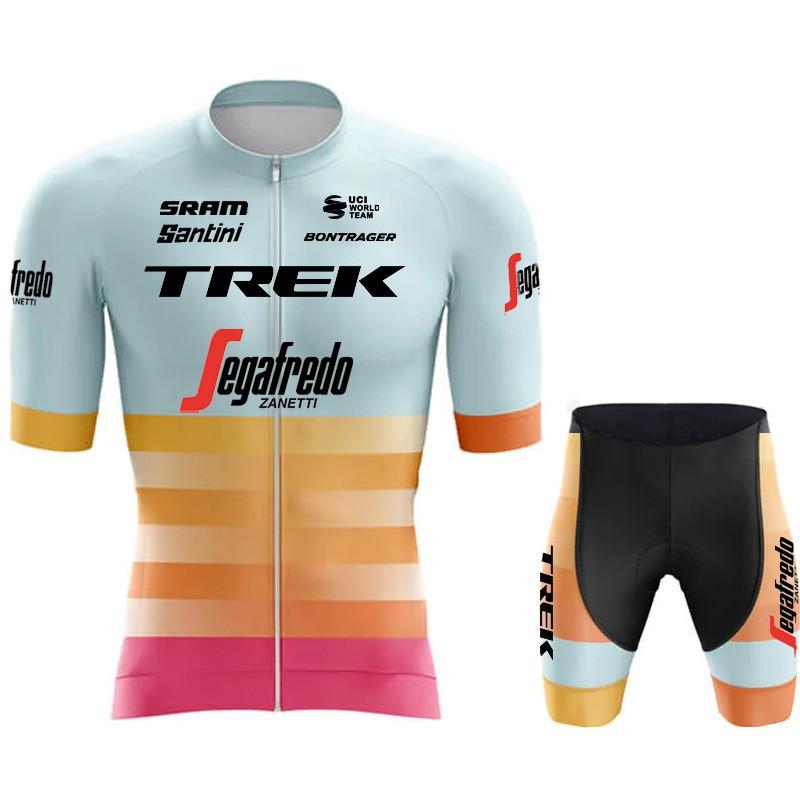 Maglia da Ciclismo a Manica Corta Traspirante ad Asciugatura Rapida per Uomo Donna, Abbigliamento per Bici da Strada e Mountain Bike con Salopette