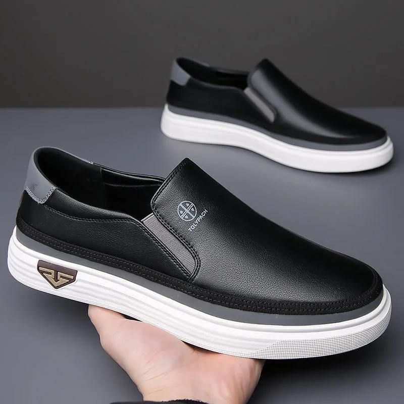 Men's Handmade Genuine Leather Casual Shoes 2025 New Luxury Brand Loafers Man Flats Comfortable Slip On Driving Shoes Moccasins