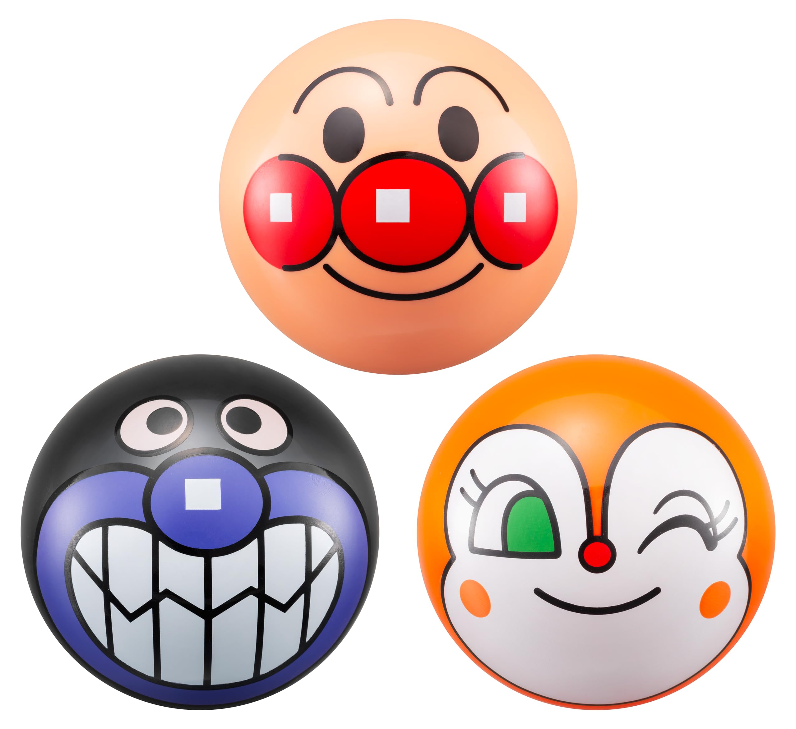 

AGATSUMA Anpanman Мини-шарики для лица, набор из 3 штук Dokinchan Anpanman, Baikinman, [2024]