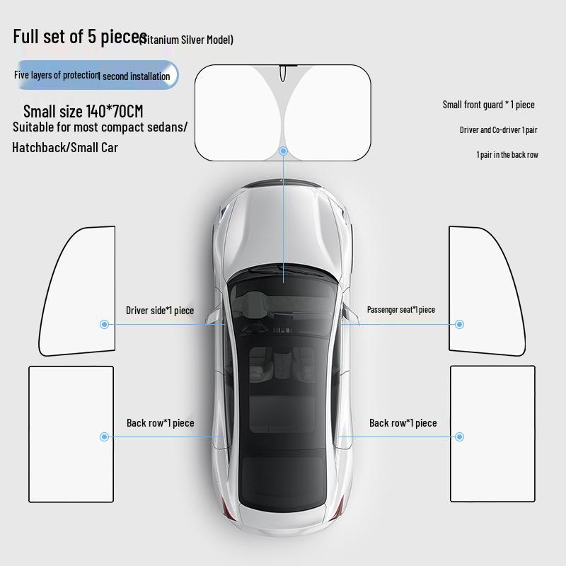 Car Magnetic Sunshade: Interior Insulation and Blackout Curtain for Windows