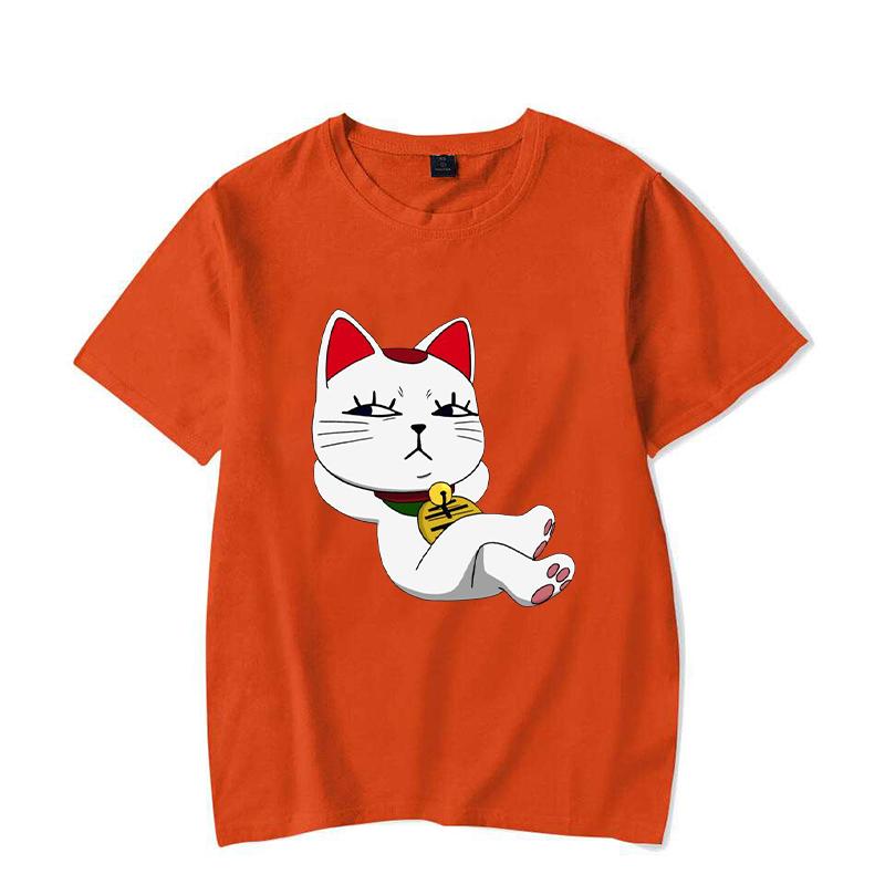 New Funny Lucky Cat T Shirt Unisex Short Sleeve O Neck Summer Casual Dandadan Printing T-shirt Top Tee