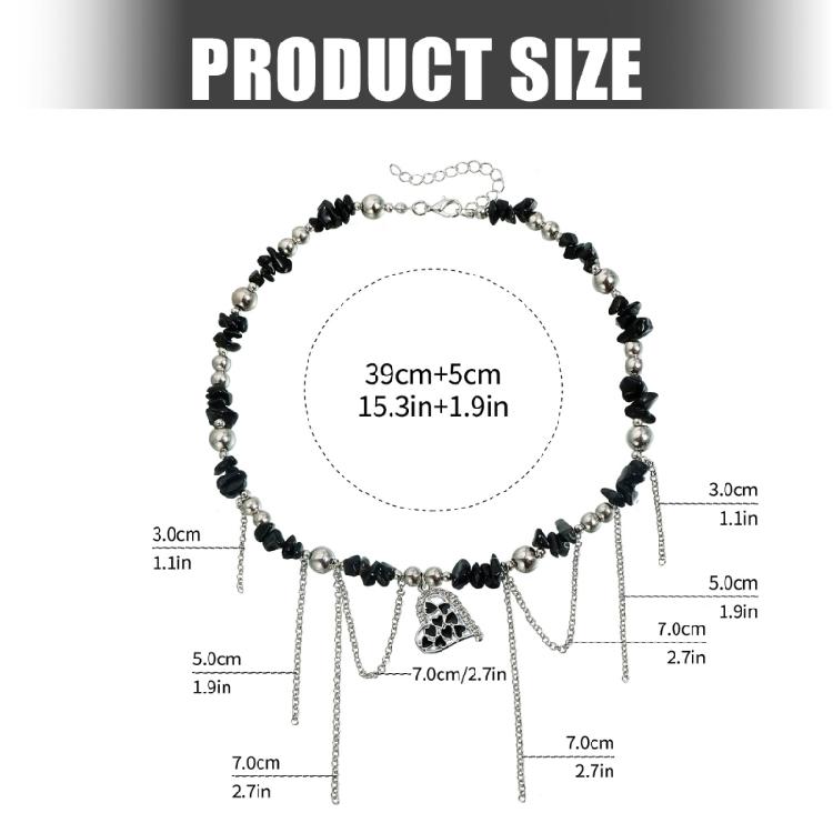 Personalisierte Liebes-Charm-Halskette Flexible Länge Quasten Schmuck Modeaccessoire Geschenk für Frauen Mädchen