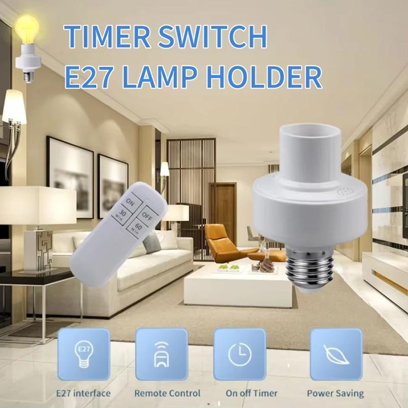 Wireless Remote Control Lamp Holder Smart Lamp Holder LED Bulb Socket Lamp Bases With Smart Timer Switch For Downlight Pendant