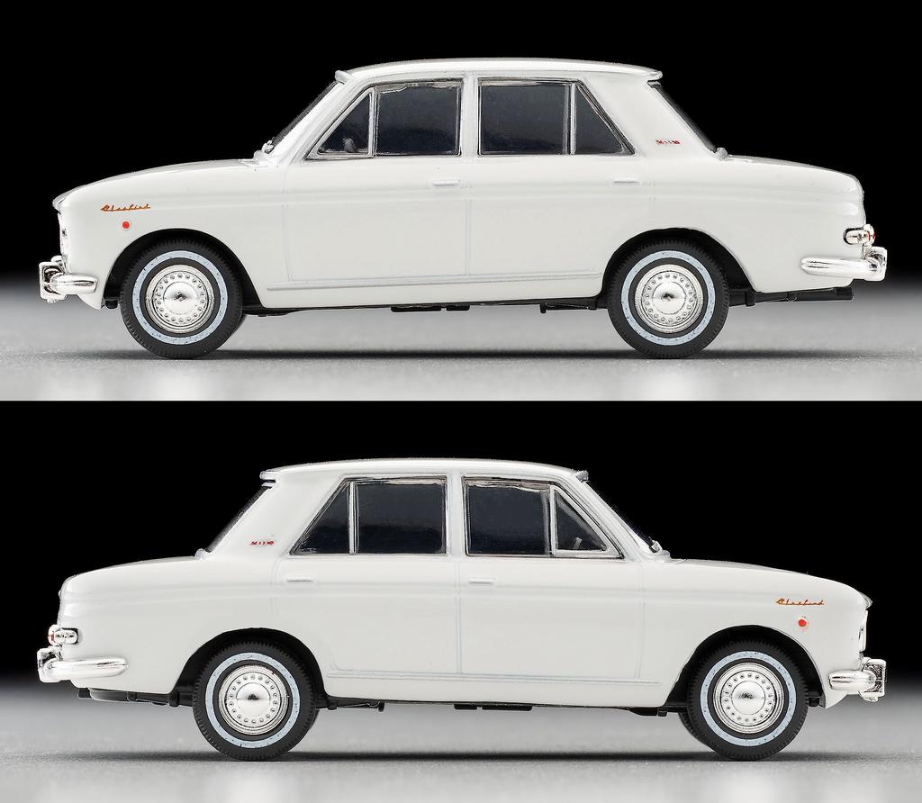 Tomytec Tomica Limited Vintage 1/64 Scale LV-205a Datsun Bluebird 4-Door 1600SSS White 1965 Model (Finished Product)