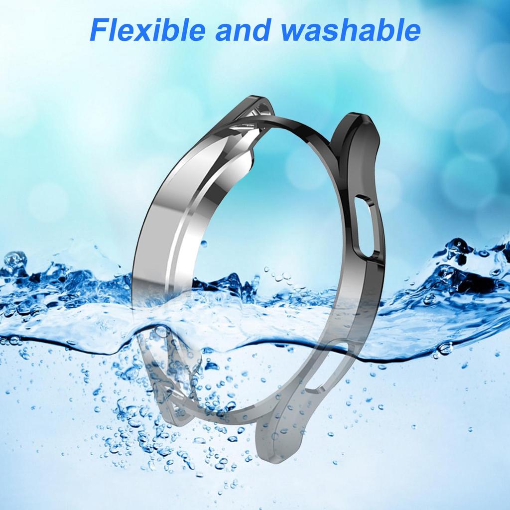 TPU Protective Case Compatible for Samsung Galaxy Watch4 Classic 42mm Hollow Soft TPU Case Electroplating Protection