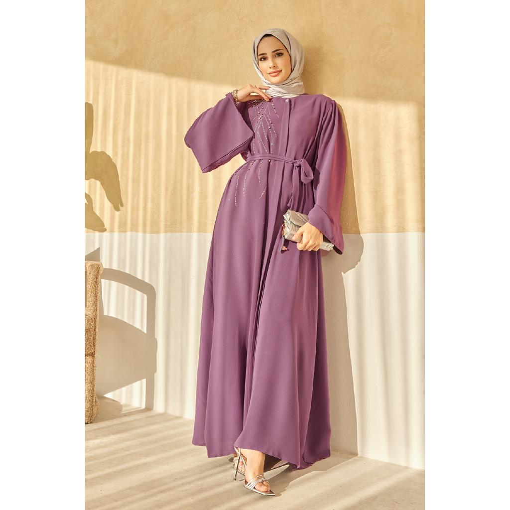 Viona Stone Abaya – Indigo