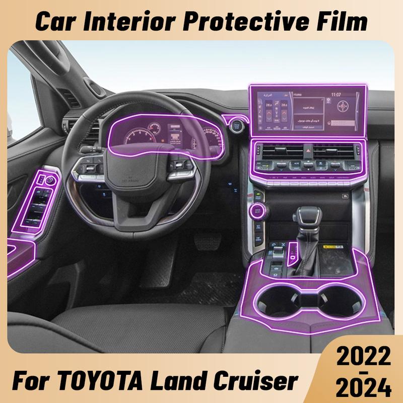 Anti-scratch Car Interior Center Console Media Dashboard Navigation TPU Protector Film For TOYOTA LAND CRUISER 2024