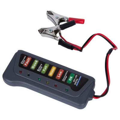 Luxtech Car Motorcycle Battery Alternator Digital Battery Tester 12V LED with 6 Indicator Lights Multiple Functions