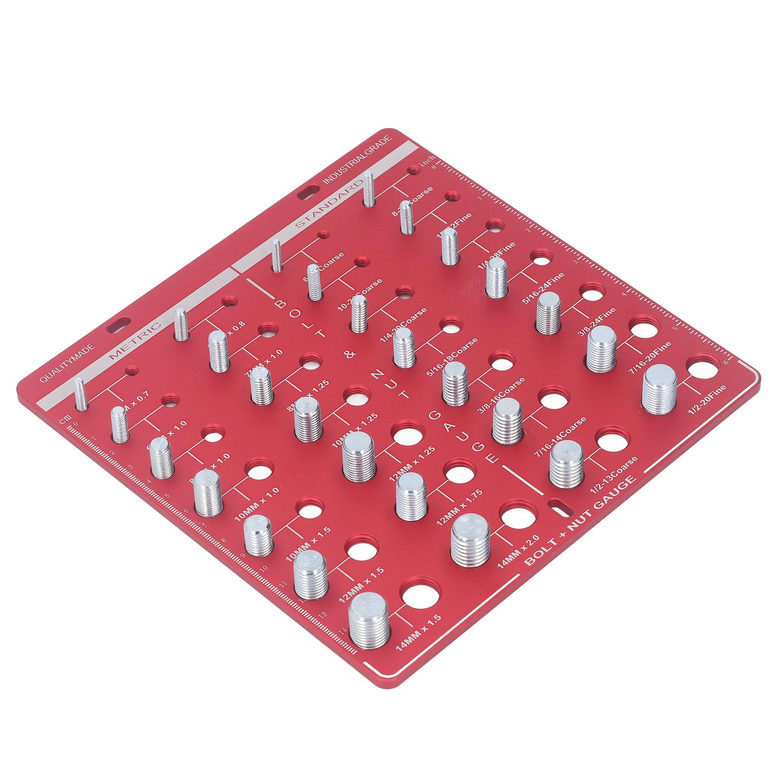 

Калибр для проверки резьбы гаек и болтов 7,9x7,9 дюйма Идентификатор Алюминиевый сплав Простое управление Точный измерительный инструмент для гаража