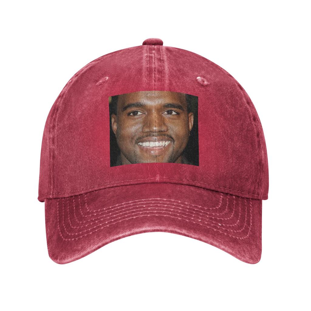 Funny Kanye West Meme Baseball Caps Snapback Washed Denim Hats Adjustable Casquette Sports Baseball Cowboy Hat for Unisex