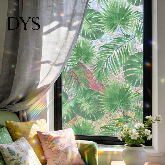Blumenmuster Fensterfolie Sonnenfänger Statische Folie, Schmetterling Selbstklebender Glasaufkleber, Heimdeko Abdeckung Abnehmbar Sichtschutz für Büro