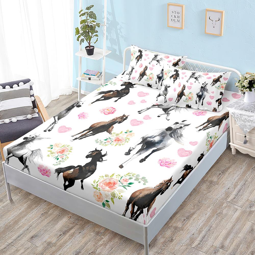 Tier Hengst Matratzen-Kit Matratze Dreiteiliges Set Tagesdecke Kissenbezug Matratzen-Schutzbezug