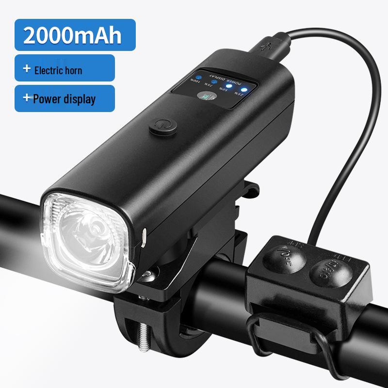 Rechargeable Bicycle Headlight with Horn for Night Riding