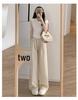 Korean-Style High-Waist Wide-Leg Summer Pants for Women - Ice Silk, Floor-Length