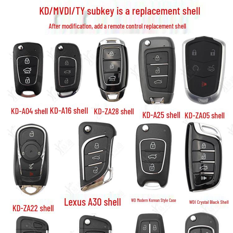 KD VVDI TY Sub-Key Replacement Shell for B5 A6 DS Hyundai Folding Blade