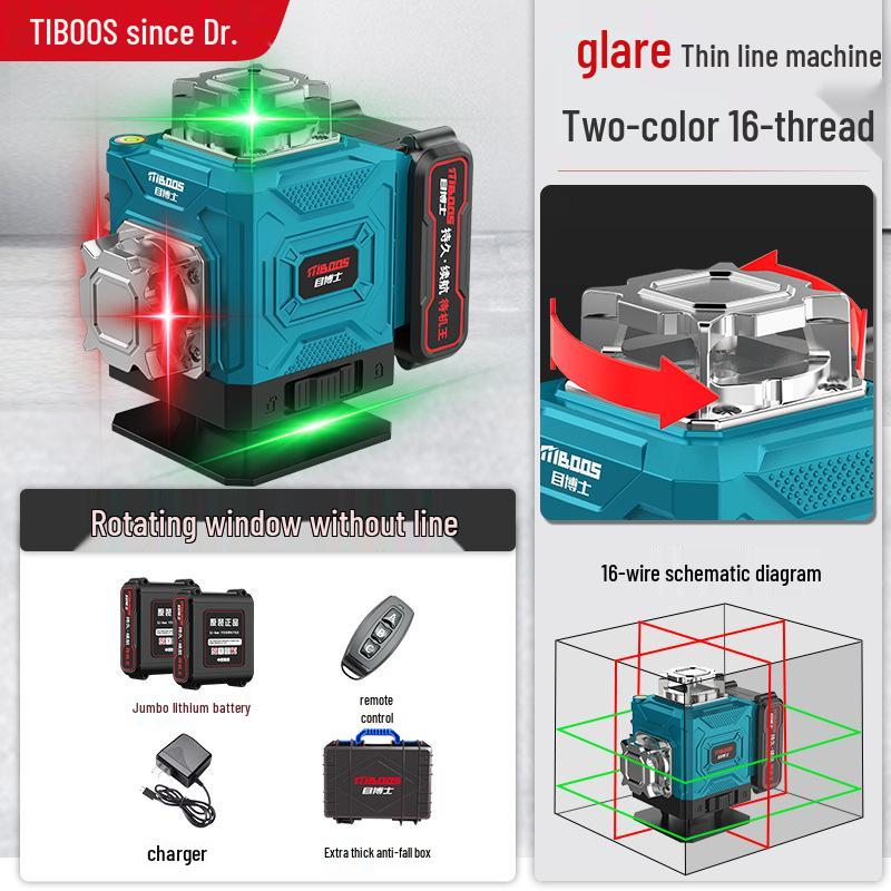 High-Precision Infrared Laser Level with Green & Blue Light for Outdoor Use