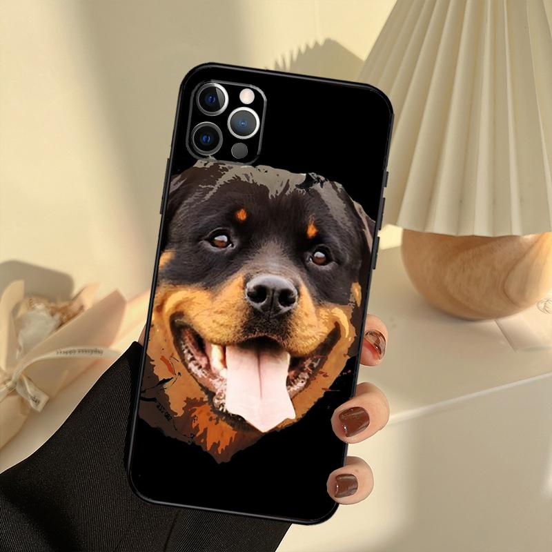 Rottweiler Dog Phone Case For iPhone 17 16 15 14 13 11 12 Pro Max 13 mini 15 16 Plus 16e 17 Air Cover Funda