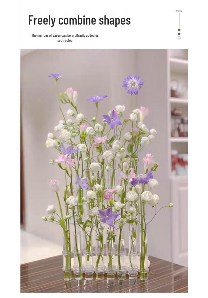 Foldable Transparent Glass Vase for Tulips - Modern Hydroponic Display and Decoration.