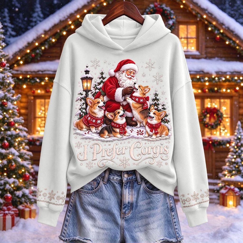 Herren Weihnachtspullover Hoodie, Lässiges Kapuzensweatshirt für die Feierparty und Winterkleidung