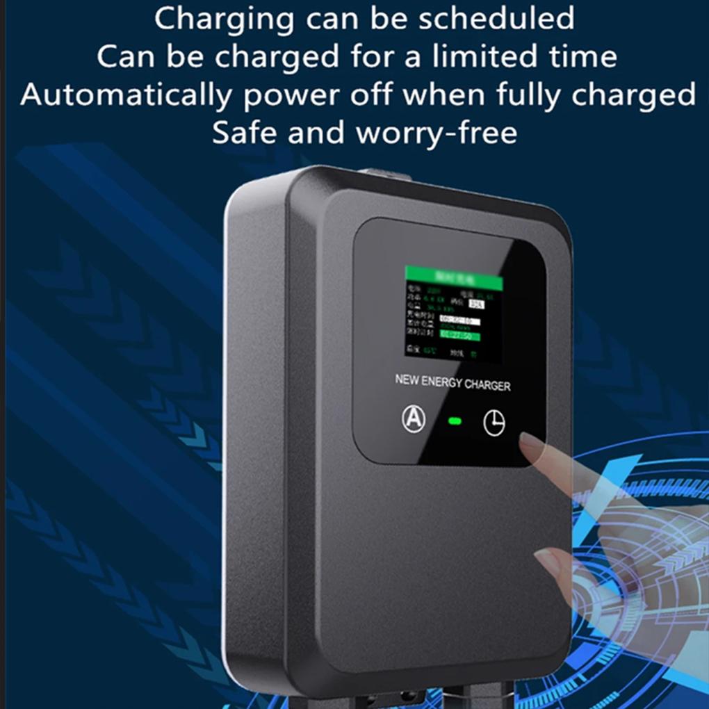 EV Wallbox 5M 7KW 32A Car Home EV Wallbox Stație de încărcare Mașină electrică EV Wallbox cu ecran color de cablu 5M