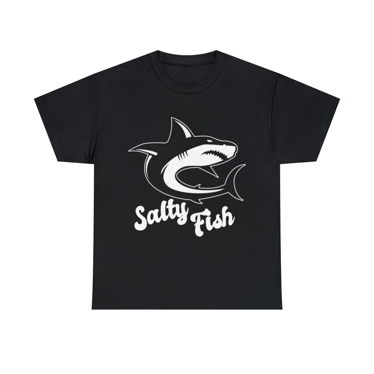 Salty Fish Sassy Shark Pun Graphic Tee Shirt, S-5XL M