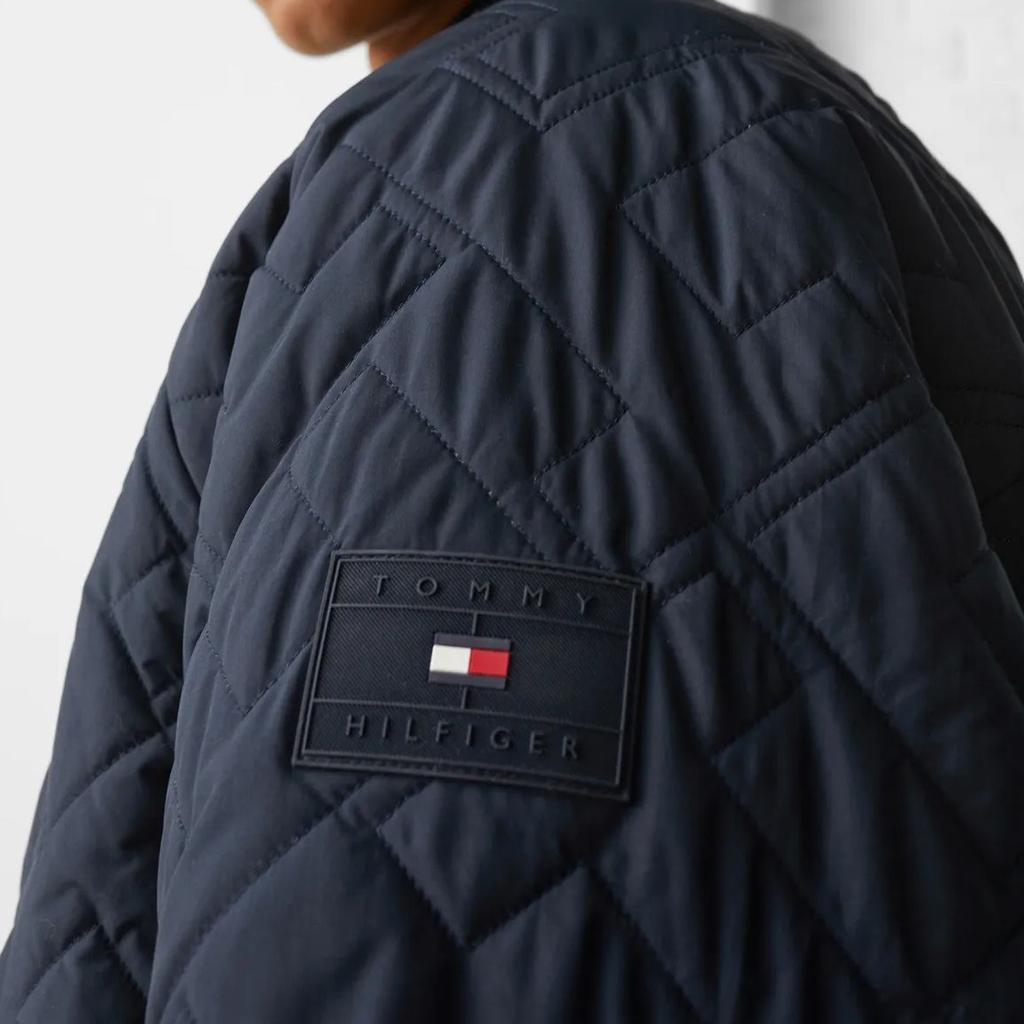 Tommy Hilfiger Monogram Quilted Bomber Jacket Men Jackets Navy-Blue MW0MW27693-DW5