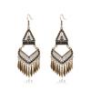 GemChic Women's New Vintage Zinc Alloy Tassel Long Fringe Earrings Ethnic Fashion Hook Earrings Birthday Christmas Jewelry Gift
