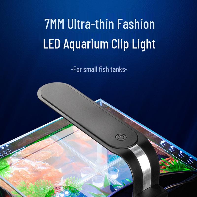 Ultra-Thin 5W Waterproof LED Fish Tank Light with 18 LEDs, 7 Color Options