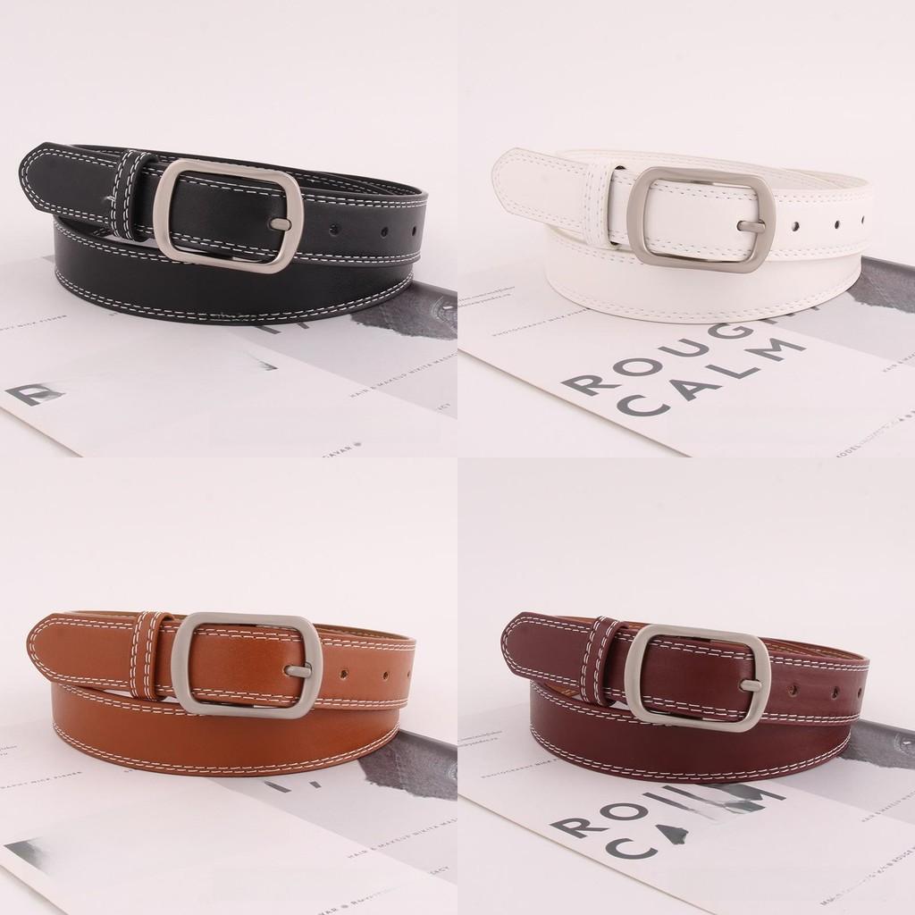 Retro Style Unisex Fashion Leather Belt With Metal Buckle Outdoor Casual Girdle