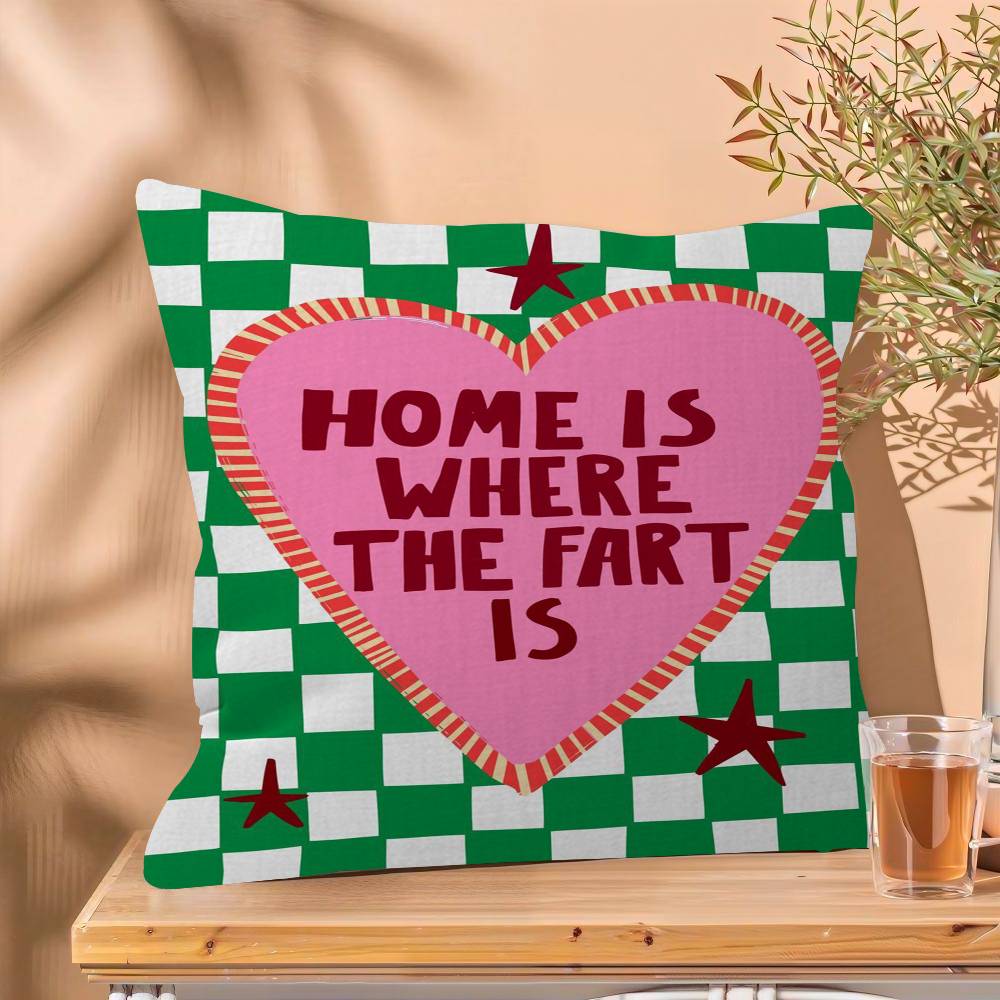 Humorous Slogan Nice Bum Cartoon Prints Pillow Cover Design Cushion Cover Decor Holiday Decorati