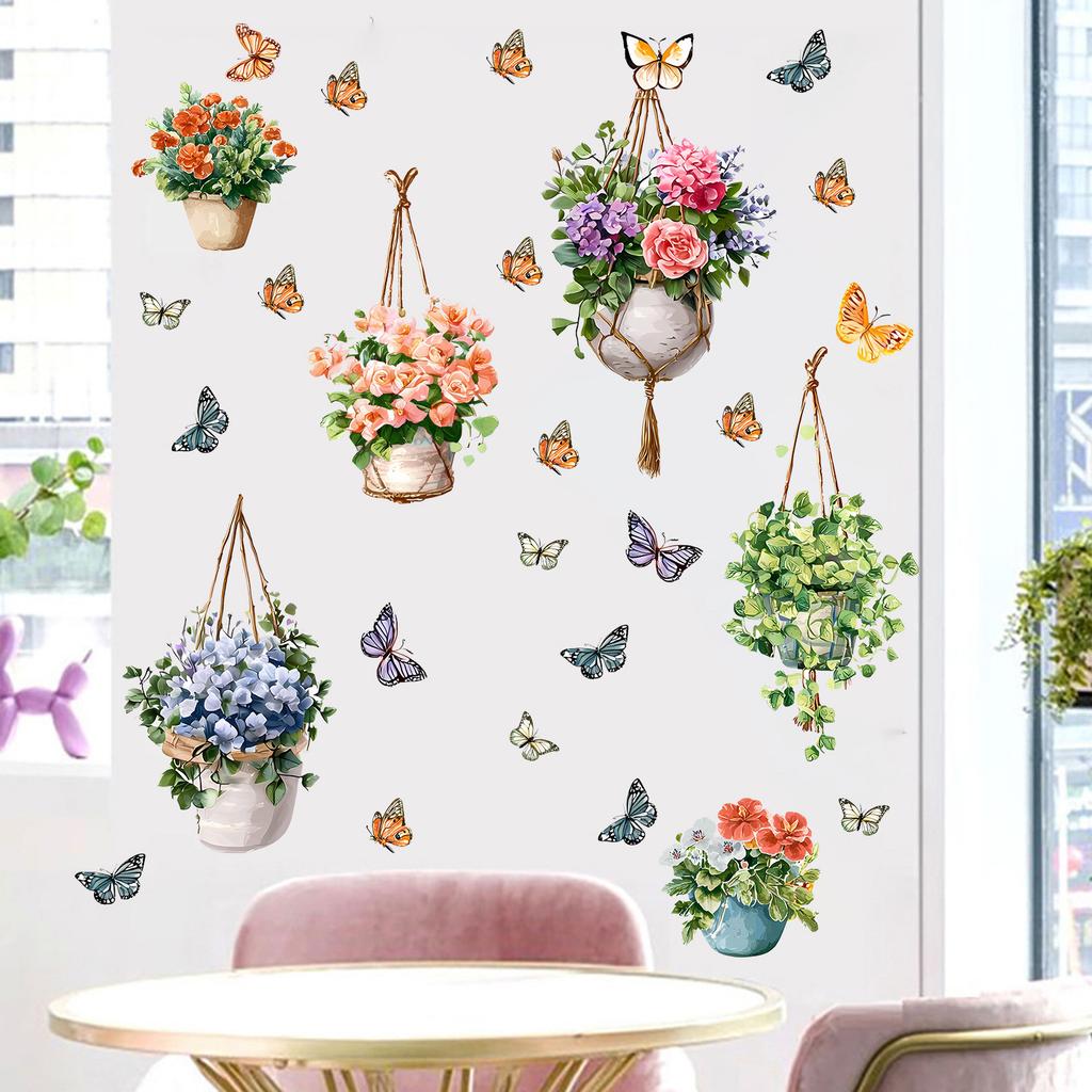 Fresh Pendant Pottery Butterfly Living Room Bedroom Home Wall Background Beautification Decorative Wall Stickers