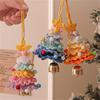 1PC Christmas Crochet Tree Pendants Car Mirror Pendant Christmas Decor Ornaments