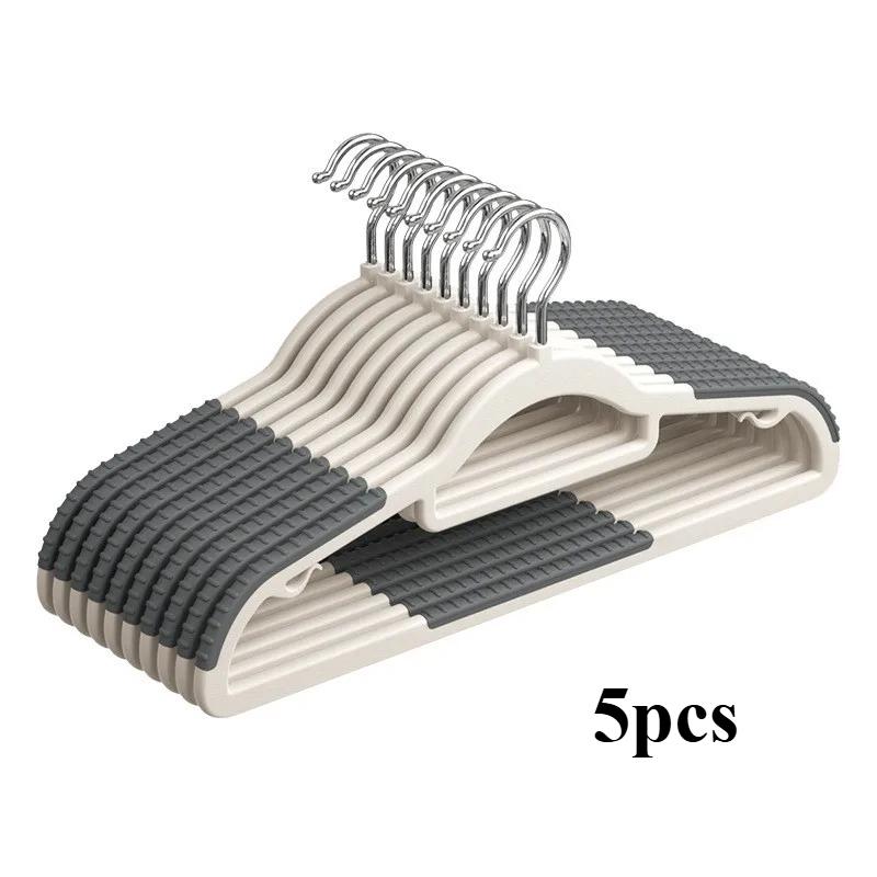

Набор из 5 сверхпрочных вешалок для сухой и влажной одежды с противоскользящими накладками, экономящих место, ультралегкий органайзер толщиной 0,2 дюйма