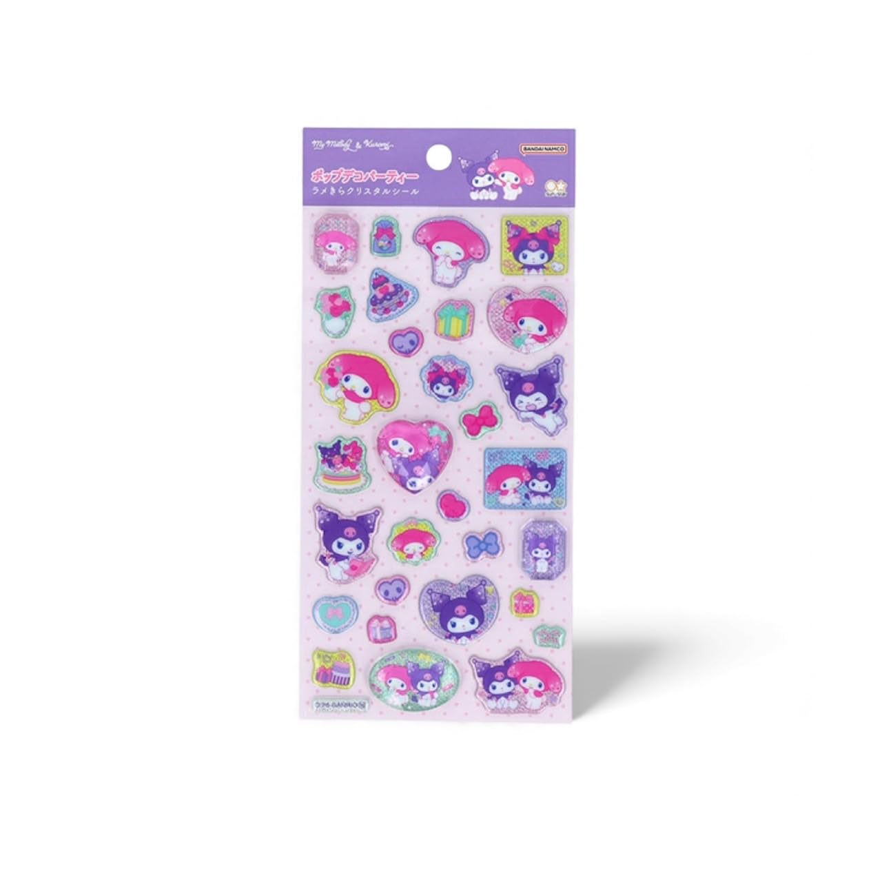Канцтовары Моя Мелоди Персонажи Sanrio Блестящие Поп Деко Моя Мелоди S8817111 Sun-Star Наклейки, Кристалл, Вечеринка, & Куроми,