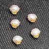 1Pc, Artificial Pearl Beads with Golden Butterfly Decor Accent, Fantasy Style Handmade Rice Beads for DIY Materials Accessories, Jewelry Making 8×12mm