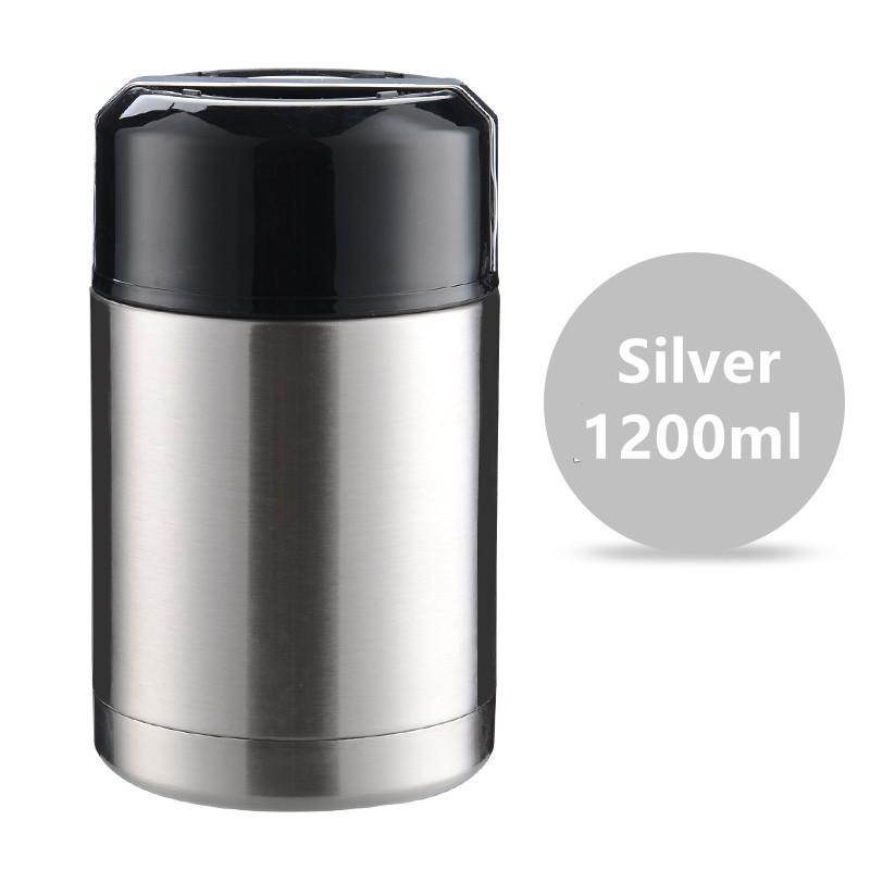 Velká kapacita 800ML/1000ML/1200ML Termoska na oběd Přenosné nerezové nádoby na polévku Vakuové baňky Termohrnek