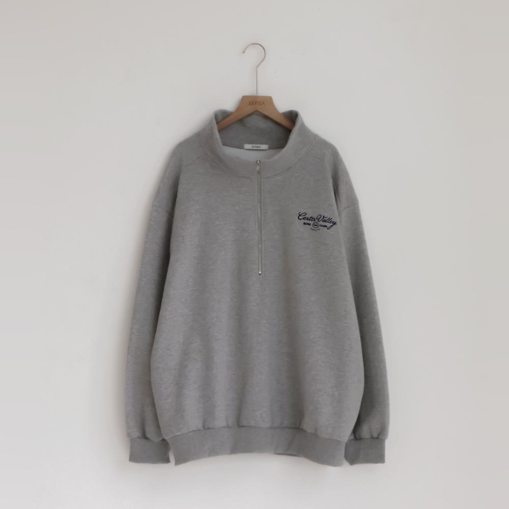 ELYSIA Senpi Embroidered Half-Zip Sweatshirt