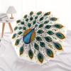 1pc Peacock Mandala Automatic Open, Sturdy Iron Frame, Compact Folding Design, All-Season Portable Umbrella for Women & Men, Outdoor Umbrell